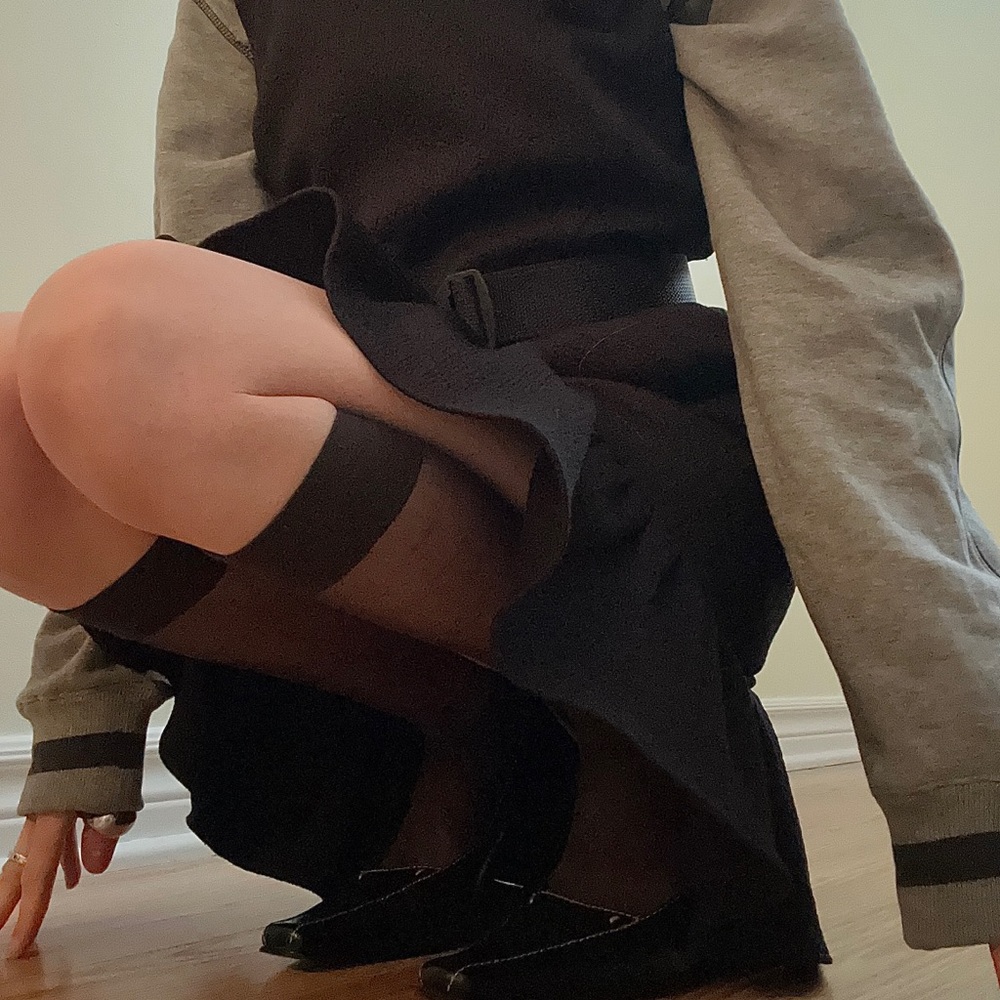 Rachel Zoe frill seersucker little black dress